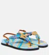 Versace Underwater Barocco La Medusa Sandals