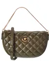 Versace La Medusa Quilted Leather Shoulder Bag In Green