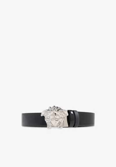 VERSACE LA MEDUSA REVERSIBLE LEATHER BELT