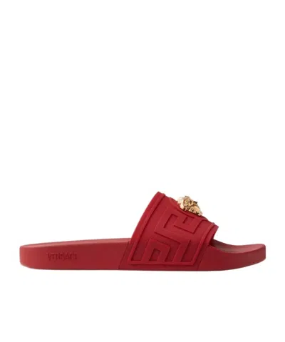Versace La Medusa Rubber Sliders In Multi