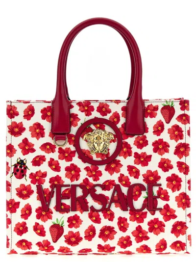 Versace 'la Medusa' Shopping Bag In Red