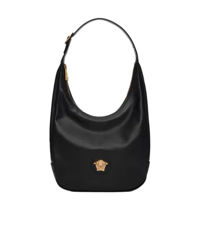 Versace 'la Medusa' Shoulder Bag In Black