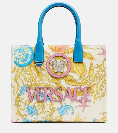 Versace La Medusa Small Printed Canvas Tote Bag