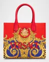 Versace La Medusa Small Printed Canvas Tote Bag