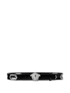 Versace La Medusa Studded Leather Belt In Black
