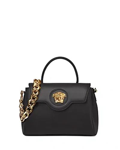 Versace La Medusa Top Handle Bag In Black