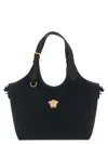 Versace La Medusa Small Tote Bag Top Handles In Black