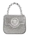 Versace La Medusa Tote Bag With Decoration In Grey