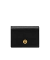 Versace Black Small Wallet With Medusa Biggie Logo In Black