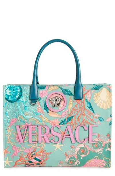 Versace La Medusa Underwater Barocco Canvas Tote