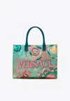 Versace La Medusa Underwater Barocco Tote Bag In Multi