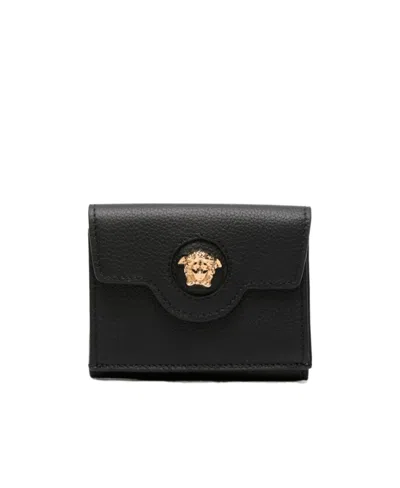Versace La Medusa Wallet In Black