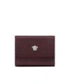 Versace Medusa-head Leather Wallet In Red