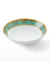 Versace Rosenthal  La Scala Del Palazzo Verde Rim Soup Plate In Green