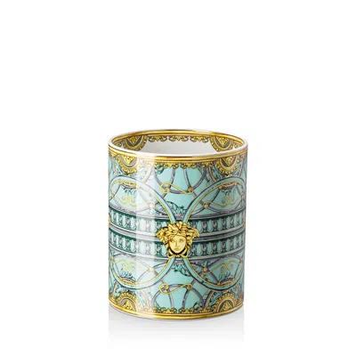 Versace Scala Del Palazzo Vase In Bright Green
