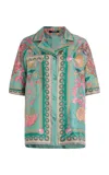 Versace La Vacanza Barocco-printed Silk Shirt
