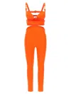 Versace Holiday Capsule 'medusa '95' Jumpsuit In Orange