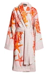 Versace La Vacanza Cotton Terry Cloth Robe In 5pb50-dusty Rose Coral Bone