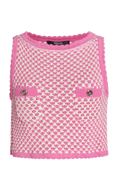 Versace Crocheted Compact Cotton Top