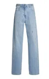 Versace Embellished Rigid High-rise Straight-leg Jeans