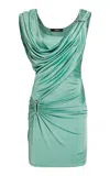 Versace Gathered Jersey Mini Dress