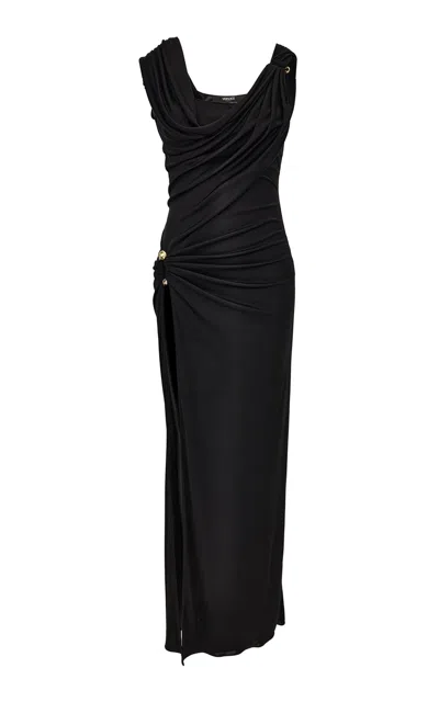 Versace La Vacanza Safety Pin Jersey Gown