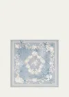 Versace La Vacanza Silk Twill Square Scarf In 5e360 Cocrete Dus