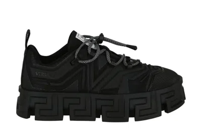 Pre-owned Versace Labyrinth Lace-up Black