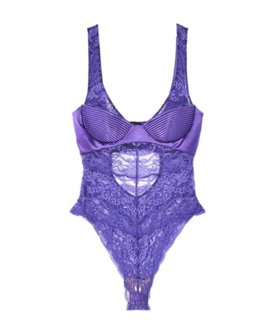 VERSACE LACE-DETAIL BODYSUIT