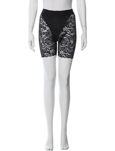 Pre-owned Versace Lace Pattern Mini Shorts In White