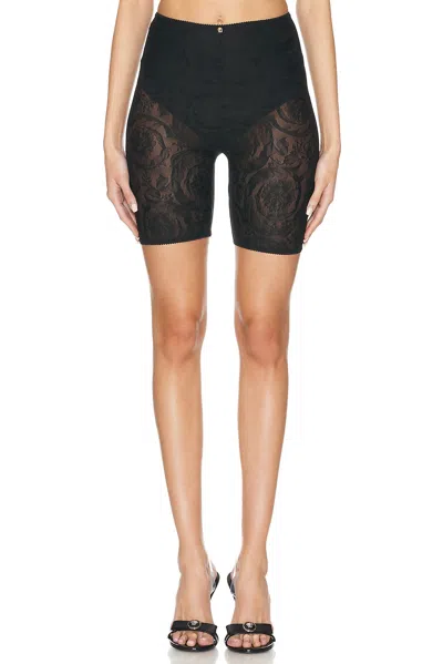 Versace Lace Short In Nero