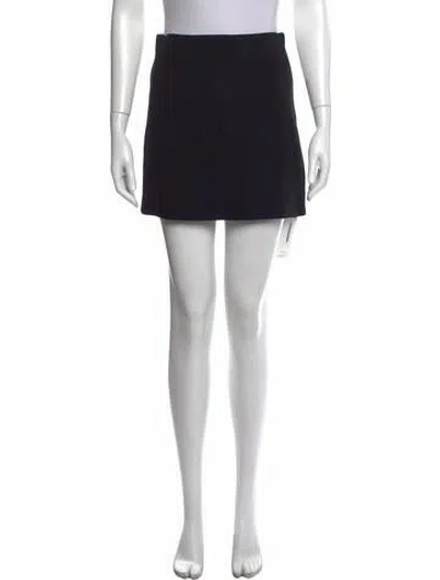Pre-owned Versace Lace Trim Embellishment Mini Skirt In Black
