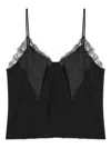 Versace Lace-trimmed Satin Camisole In Black