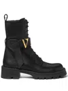 Versace Lace-up Ankle Boots In Black