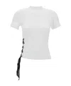 Versace Lace-up Cotton T-shirt