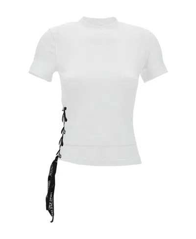 Versace Lace-up Cotton T-shirt