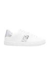 Versace Greca Embroidered Low-top Sneakers In White