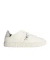Versace Free Bio White Faux Leather Sneakers In White