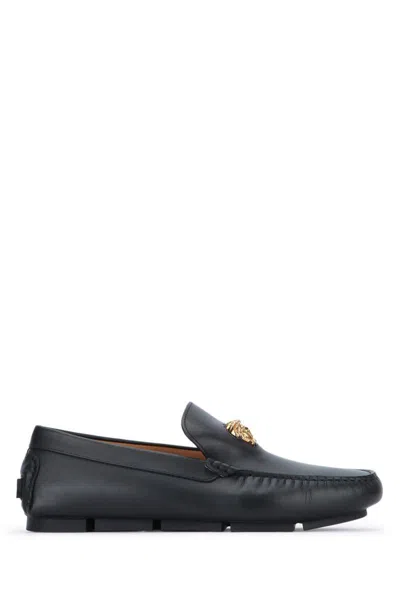 Versace Moccasters In Black