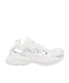 Versace White Sneakers With Panelled Design And Cut-out In Optical White