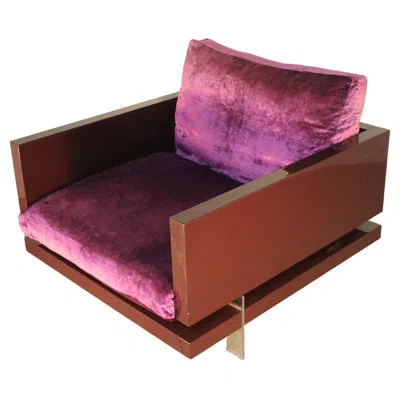 Pre-owned Versace Lacquer Armchair, Maison , 1970 In Brown