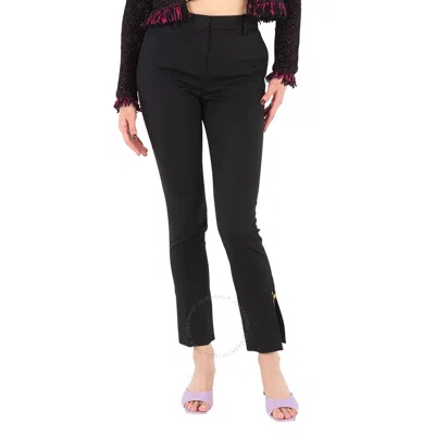 Versace Ladies Black Medusa-charm Cropped Trousers