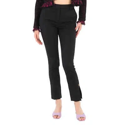 Pre-owned Versace Ladies Black Medusa-charm Cropped Trousers, Brand Size 38 (us Size 2)