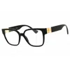 Versace Ladies Black Rectangular Eyeglass Frames 0ve3329b