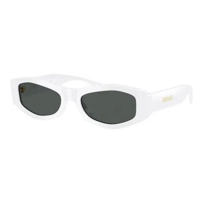 VERSACE VERSACE LADIES BLACK RECTANGULAR SUNGLASSES VE4487 314/87