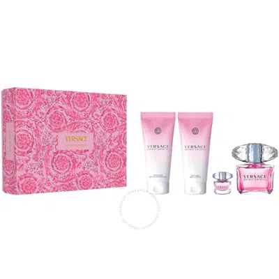 Versace Ladies Bright Crystal Gift Set Fragrances 8011003889006 In White