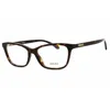 Versace Ladies Brown Rectangular Eyeglass Frames 0ve3375