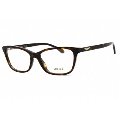 Versace Ladies Brown Rectangular Eyeglass Frames 0ve3375