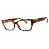 Versace Ladies Brown Rectangular Eyeglass Frames Ve3284ba