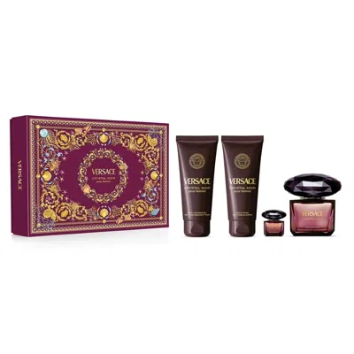 Versace Ladies Crystal Noir 4pcs Edp Gift Set Fragrances 8011003906826 In Transparent